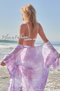 Chaud et sexy en gros fabricant indien femmes vêtements Tie Dye Kimono été bohème unique robe décontracté couvrir robes - Product Image 6