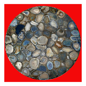 Handmade Round Gemstone Agate <b>Table</b> <b>Top</b> For Home <b>Decor</b> - Product Image 1