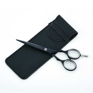 J2 Best Quality 5.5 Inch Stainless Steel Barber <b>Scissor</b> Black Color Hairdressing <b>Shear</b> with Sharp Tip CE Approved for Salons - Product Image 1
