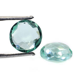 อะความารีนสีเขียวธรรมชาติ 2 ชิ้น ขนาด 10 มม. รูปทรงบริโอเล็ตต์ น้ำหนัก 6.80 กะรัต - Product Image 4