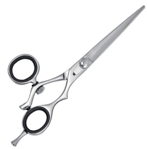 Ciseaux de coiffeur ciseaux de coiffure en acier inoxydable pour les barbiers professionnels avec vis en or réglable et repose-doigt - Product Image 5