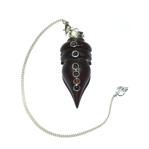 Pendules en bois sculpté égyptien avec capes Chakra, meilleur rapport qualité-prix, en bois sculpté avec cabas - Product Image 1