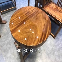 Tablero de Mesa de Comedor de Madera de Nogal de Ecuador, Tamaño = 24 pulgadas * 24 pulgadas, Acabado Brillante para Uso en Restaurantes, Tablero de Mesa de Comedor Redondo