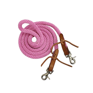 Rênes d'équitation en cuir multicolores personnalisables, durables, de haute qualité et élégantes pour la course, prêtes pour la conception de bridons et de harnais. - Product Image 1