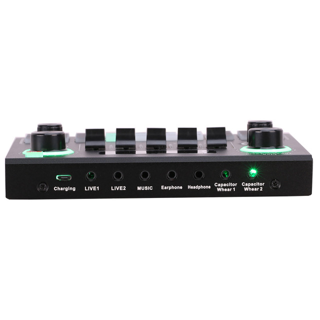 Audio Studio Sound Card V9 for Phone PC Live Broadcast Bluetooth-compatible Sound Adapter for Household Computer Safety Parts