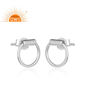 Aretes Minimalistas de Plata 925 al por Mayor, Pequeños Aretes de Botón, Proveedor de Joyería - Product Image 1