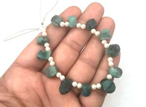 Gema Natural de primera calidad, piedra preciosa verde, 12 piezas, forma irregular, taladro lateral superior sin tratamiento - Product Image 5