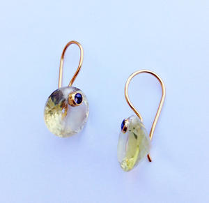 Boucles d'oreilles en argent Sterling 925, bijoux à la mode et plaqué or pur, grandes pierres précieuses Boucles d'oreilles en améthyste et topaze, nouvelle mode, breloque, tendance - Product Image 3