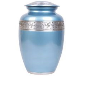 High Quality Metal Handicrafts Funeral Urns for Cremation Ashes Urns With Pewter Finished Ring - Product Image 3