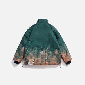 Customized Men's Long Sleeve Winter <b>Jacket</b> <b>Fleece</b> <b>Lined</b> with Stand Collar Full Zip Printed Design & Pocket OEM Service Available - Product Image 2