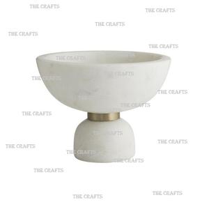 Ustensiles De Cuisine Fruits Et Salade Bol De Service En Marbre Blanc Couleur Première Qualité Accessoires De Table Bol À Fruits - Product Image 2