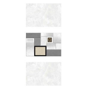 Carreaux muraux brillants décoratifs en céramique design mosaïque blanche et noire 300x450mm - Product Image 6