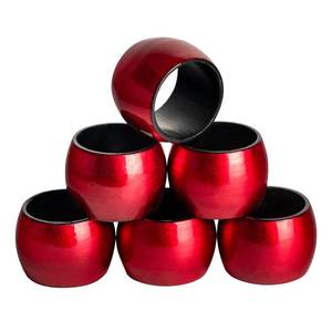 Nouveaux anneaux de serviette en métal avec un design simple au toucher argenté pour une utilisation quotidienne dans la cuisine et la décoration - Product Image 5