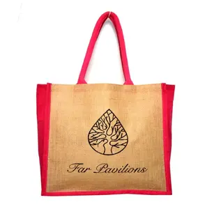 Bolsas de pano reutilizáveis ecológicas, bolsas femininas para carregar mercearia, praia, laminadas, bolsa de juta, alça de bambu