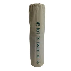 Bolsa de gimnasio de tela de algodón de diseño personalizado de alta calidad cierre de cremallera India llevar Yogamat accesorios de gimnasio OEM Etiqueta Privada - Product Image 1