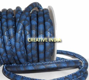 Nappa Leather Cords with Elegant Reptile Stitch Grain Finish Pattern for Shoes Belts <b>Sofas</b> Furniture Luggage Handbags Garments - Product Image 3
