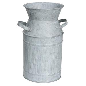 High Quality <b>White</b> Metal <b>Vase</b> Classic Indian Style Handmade Decorative Milk Can Flower Holder Vintage Planter Fancy Wholesale - Product Image 1