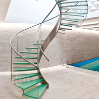 Escalier en colimaçon moderne Alucasa pour intérieur, en bois flottant, style australien et canadien