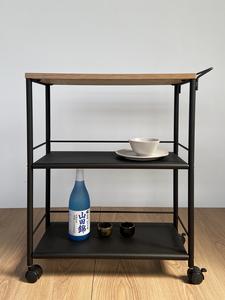 รถเข็นครัวคุณภาพดีสำหรับเสิร์ฟอาหารและเครื่องดื่ม พร้อมล้อเลื่อน - Product Image 4