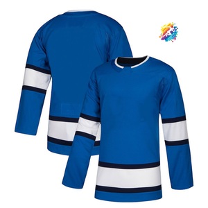 Maillots de hockey vierges sublimés personnalisés à motif camouflage pour hommes et femmes, tailles XXL, XXXL, XXS, avec logo OEM, vente en gros à prix abordable - Product Image 2
