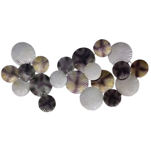 Cercles métalliques dorés et blancs gravés, 100 pièces, décoratifs uniques, ART mural - Product Image 2