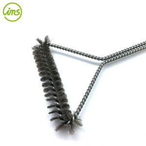 BARBECUE Triangle Brosse De Nettoyage Grattoir À Manche En Bois - Product Image 2