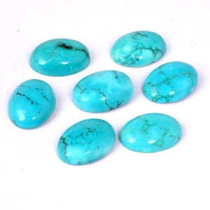 Pierre véritable turquoise naturelle de haute qualité de qualité AAA 13x18mm en pierre précieuse en vrac de forme ovale sans traitement pour la fabrication de bijoux - Product Image 3