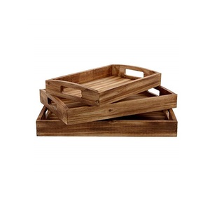 Plateau de service indien élégant en bois dernière qualité fait à la main fantaisie plateau de service dessus de table personnalisé meilleur plat de service - Product Image 6