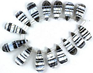 Perles de coupe en forme de poire en opale naturelle, 1 brin élégant, 15 pièces - Product Image 1