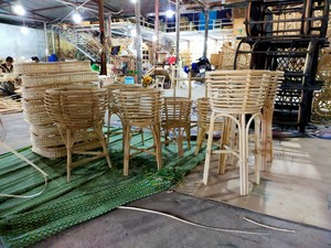 Set of 3 Rattan <b>Indoor</b> <b>Plant</b> <b>Stands</b> - Small, Medium & Two-<b>tier</b> Types; Natural Planter Brown/ Rattan Bamboo Planter - Product Image 6