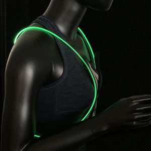 OEM USB Rechargeable <b>LED</b> Green <b>Light</b> for <b>Running</b> Safety Personal High Visibility Optical Fiber - Product Image 5