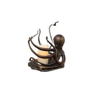 Soporte de vela de té con forma de pulpo de aluminio hecho a mano decoración del hogar para Navidad otras ocasiones vidrio Metal Navidad - Product Image 1