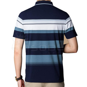 Polos pour hommes en coton teint en fil, manches courtes, été, 100% coton, polos de marque pour hommes - Product Image 2