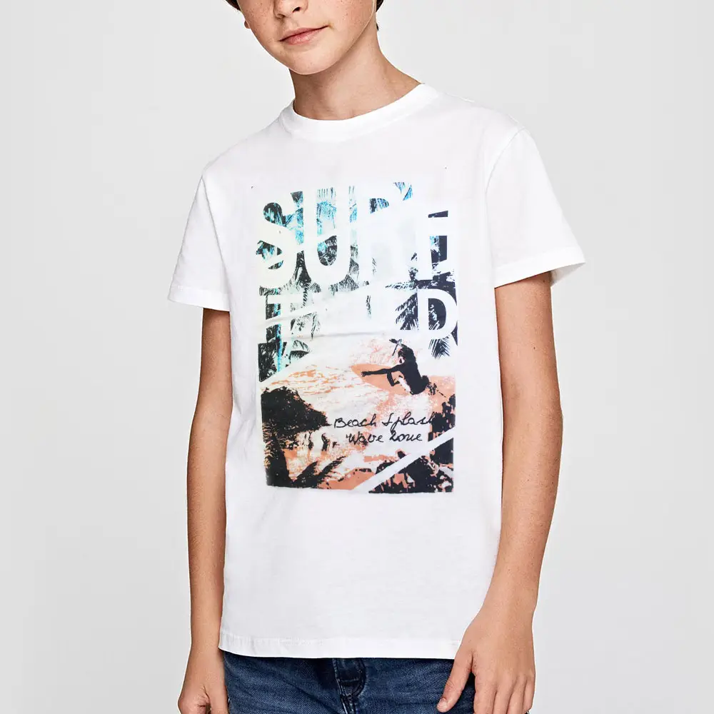 बच्चों लघु आस्तीन टी शर्ट कस्टम लोगो मुद्रण 100% कपास सादे रिक्त बच्चों बेबी लड़की लड़के टी शर्ट