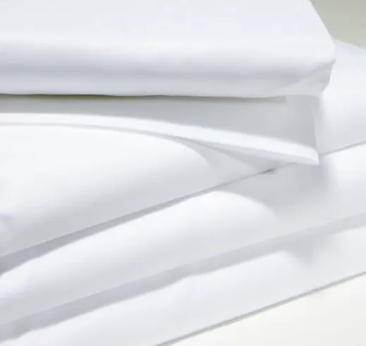 Hotel White Bed Sheet Turkish cotton Hotel Textile Wholesale Economic Cheap Plain Sheet