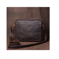 Sac messager en cuir véritable pour hommes avec couleur personnalisable et logo de qualité supérieure
