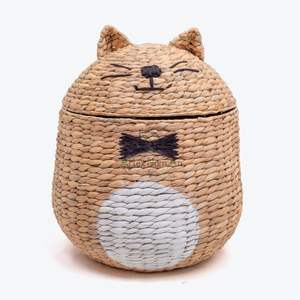 Eco-Friendly Natural Water Hyacinth Storage <b>Basket</b> Home Organizer for <b>Laundry</b> Hamper or <b>Animal</b> <b>Basket</b> Decoration - Product Image 4