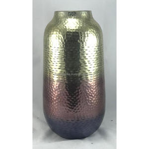 Decorative Aluminum Flower Pot & Vase with Hammered Gold Finish Contemporary Design Lightweight Rust Resistant for Home Decor - Product Image 5