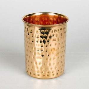 Tumble Glass Pure Copper Tumbler Vasos de agua martillados hechos a mano para el hogar Cocina Uso para beber - Product Image 4