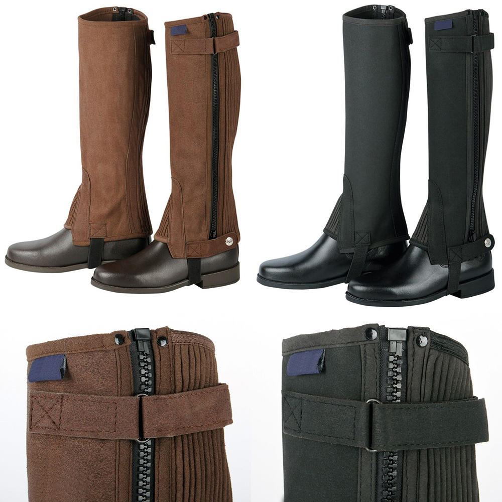 High Quality Leather Mini Chap Horse Equestrian Riding Boot Fitting to Ankle Horse Riding Chaps