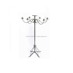 เชิงเทียนทาสีเดี่ยวโลหะแข็งตกแต่งเชิงเทียนโบราณอื่นๆในร่มและกลางแจ้ง - Product Image 6