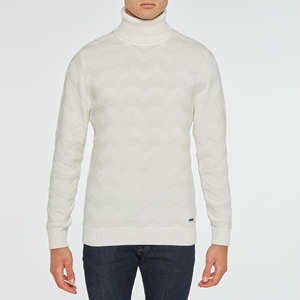 เสื้อสเวตเตอร์คอเต่าแขนยาวถักสำหรับผู้ชาย - Product Image 1