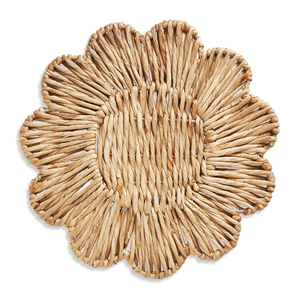 Flower shaped water hyacinth placemats from Vietnam