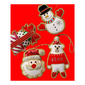 Adorno Navideño Bordado a Mano con Diseños de Zari de Londres - Product Image 1