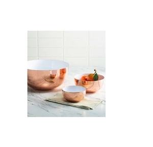 Cuencos de mezcla de cobre, Juego de 3 tazones de acero inoxidable con producto hecho a mano y 4 piezas con venta - Product Image 5