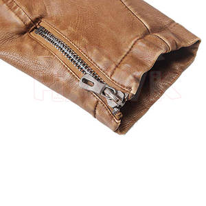 Veste en cuir véritable pour homme, coupe-vent en peau de mouton pour homme - Product Image 5