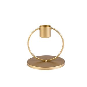 Handmade Brass Ring <b>Candlestick</b> Holder <b>Tall</b> Metal Stand for Home Decoration Creative Design by Brassworld India - Product Image 1