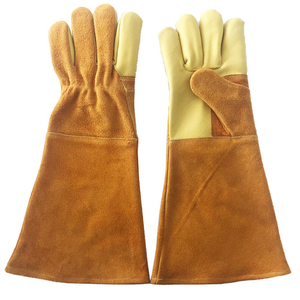 Gants de sécurité en cuir pour la soudure, niveau de protection contre les coupures 5, enduits de latex, résistants à la chaleur, antidérapants, compatibles écran tactile, pour la construction - Product Image 1