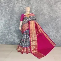 Pure Silk Handloom Pochampally Ikkat Pattu Sarees with Blouse