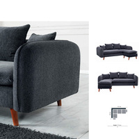 Canapé-lit modulaire inclinable personnalisable avec rangement, design moderne et luxueux, pour salon et chambre, en tissu, convertible